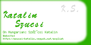 katalin szucsi business card